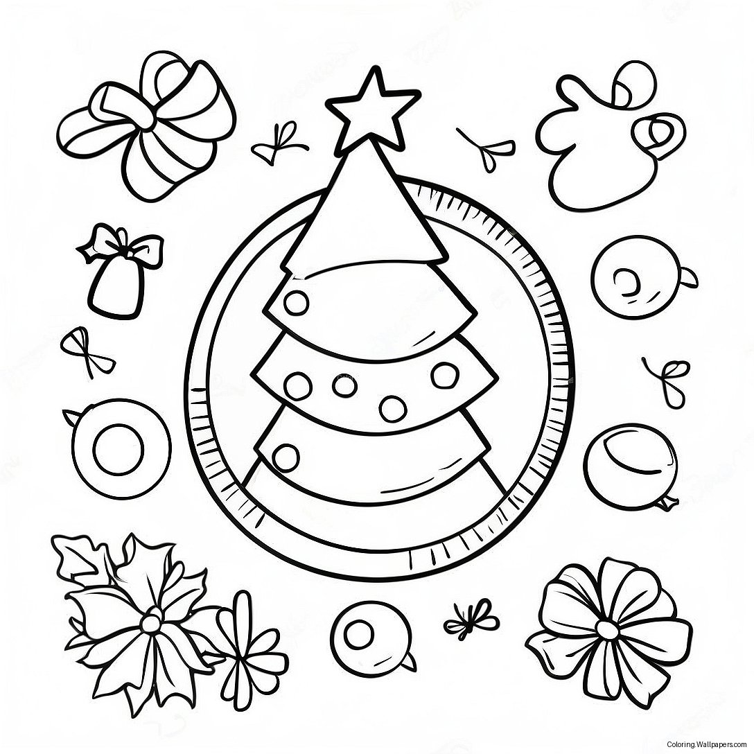 Christmas Countdown Calendar Coloring Page 15366