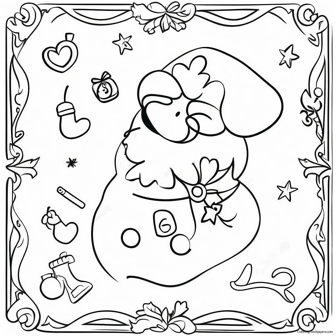 Christmas Countdown Calendar Coloring Page 15368