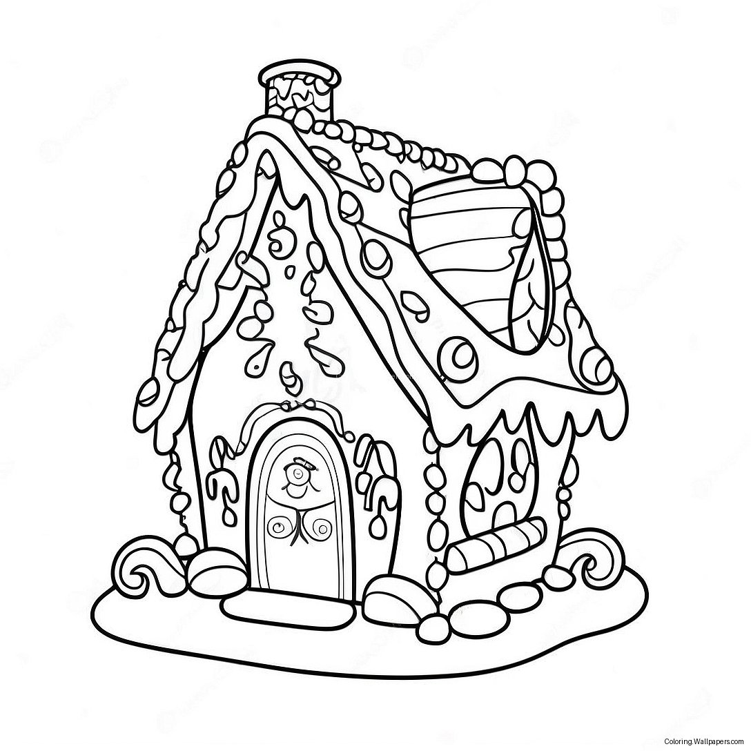 Page À Colorier De La Maison En Pain D'épice De Noël 43045