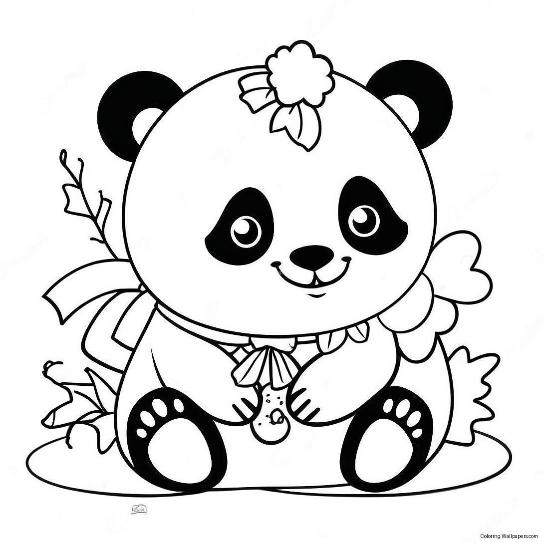 Página Para Colorir Do Panda De Natal 41509