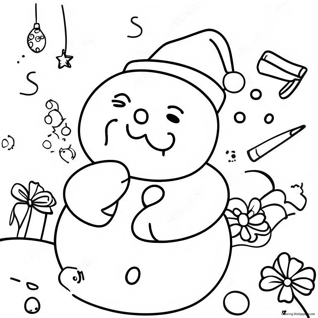 Christmas Thank You Coloring Page 49189