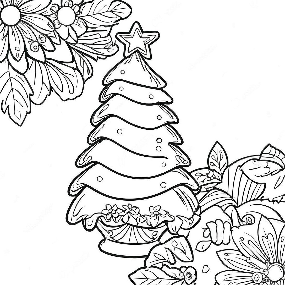 Christmas Tree Decoration Coloring Page 49526