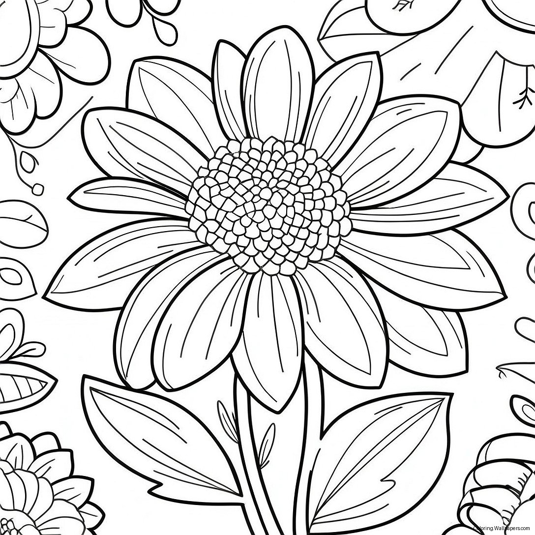 Page À Colorier De Fleur De Chrysanthème 49958