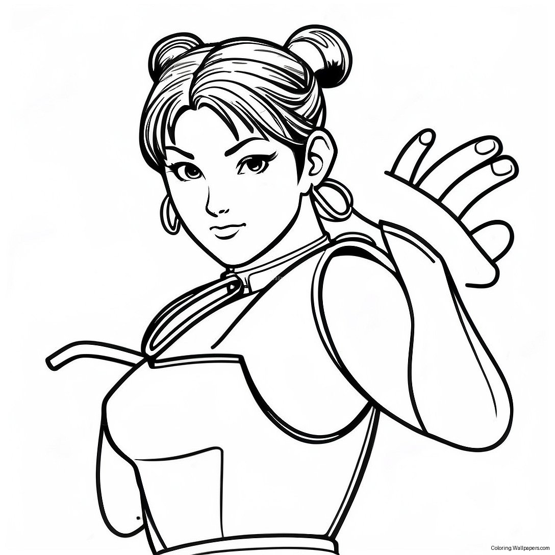 Pagini De Colorat Chun Li 52702