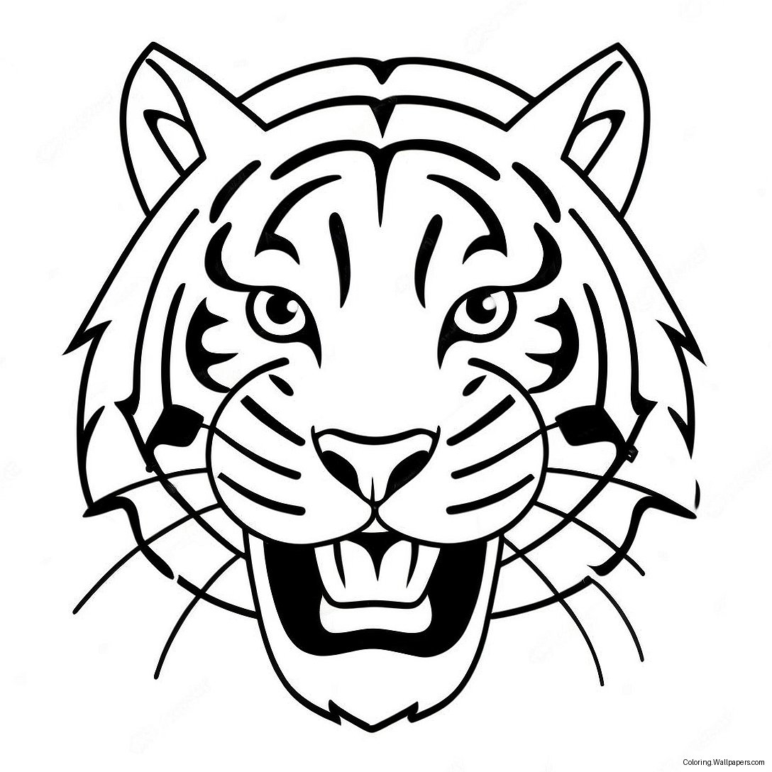 Página Para Colorir Cabeça De Tigre Dos Cincinnati Bengals 31750