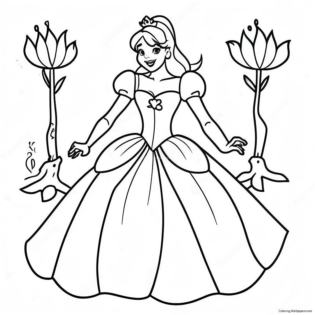 Cendrillon En Costume Effrayant Page À Colorier 13670