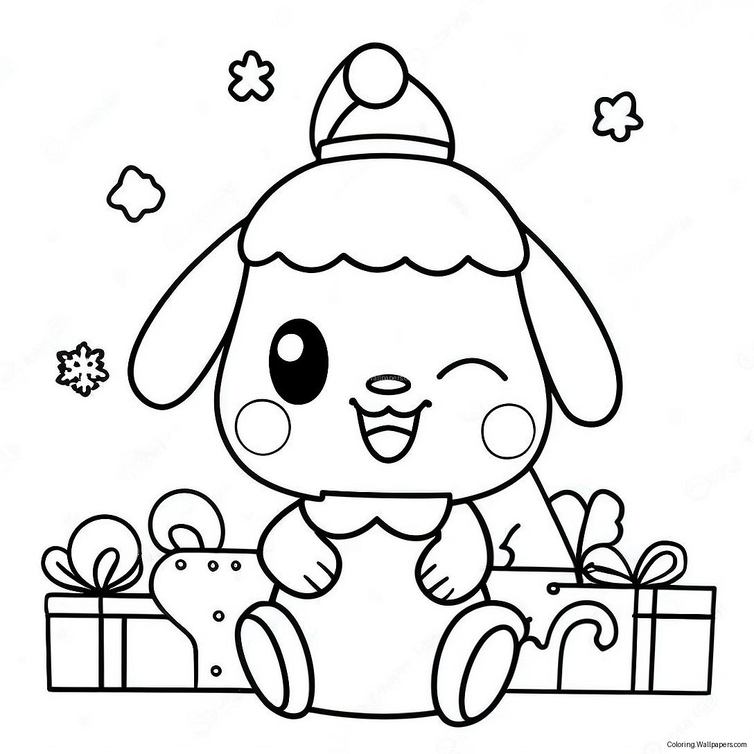 Cinnamoroll Christmas Coloring Page 16484