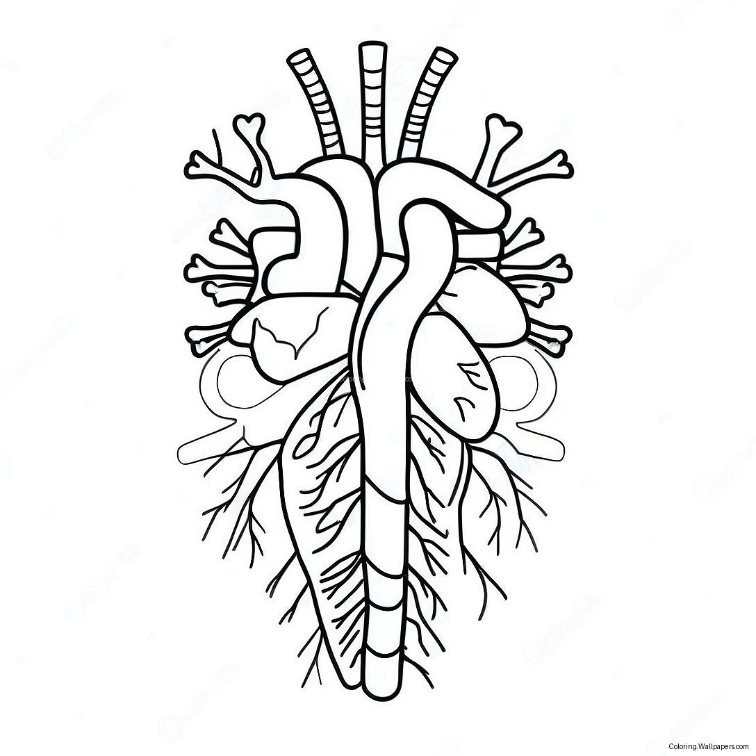 Kleurplaat Van De Anatomie Van Het Circulatiesysteem 57665