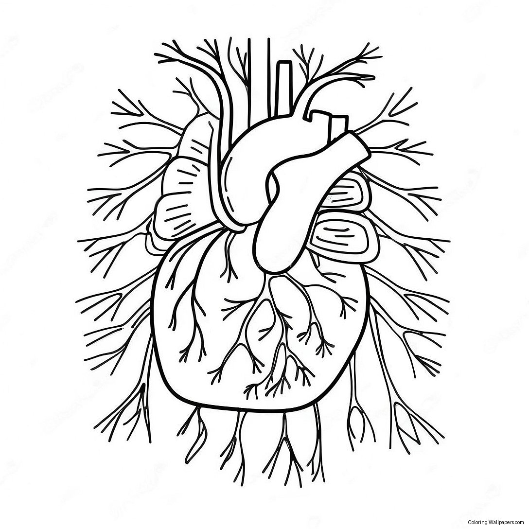 Kleurplaat Van De Anatomie Van Het Circulatiesysteem 57666