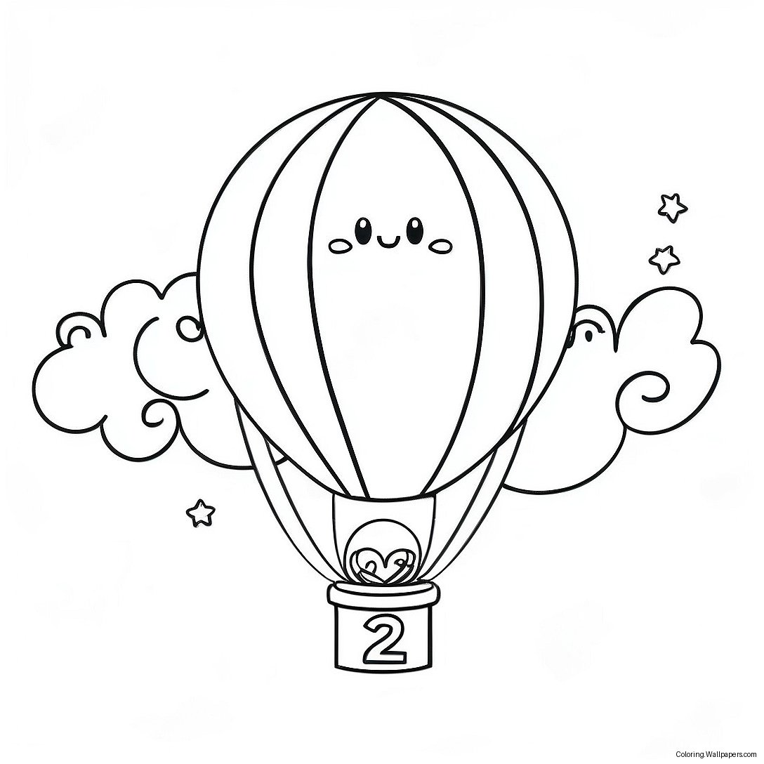 Class Of 2024 Celebratory Balloon Coloring Page 12057