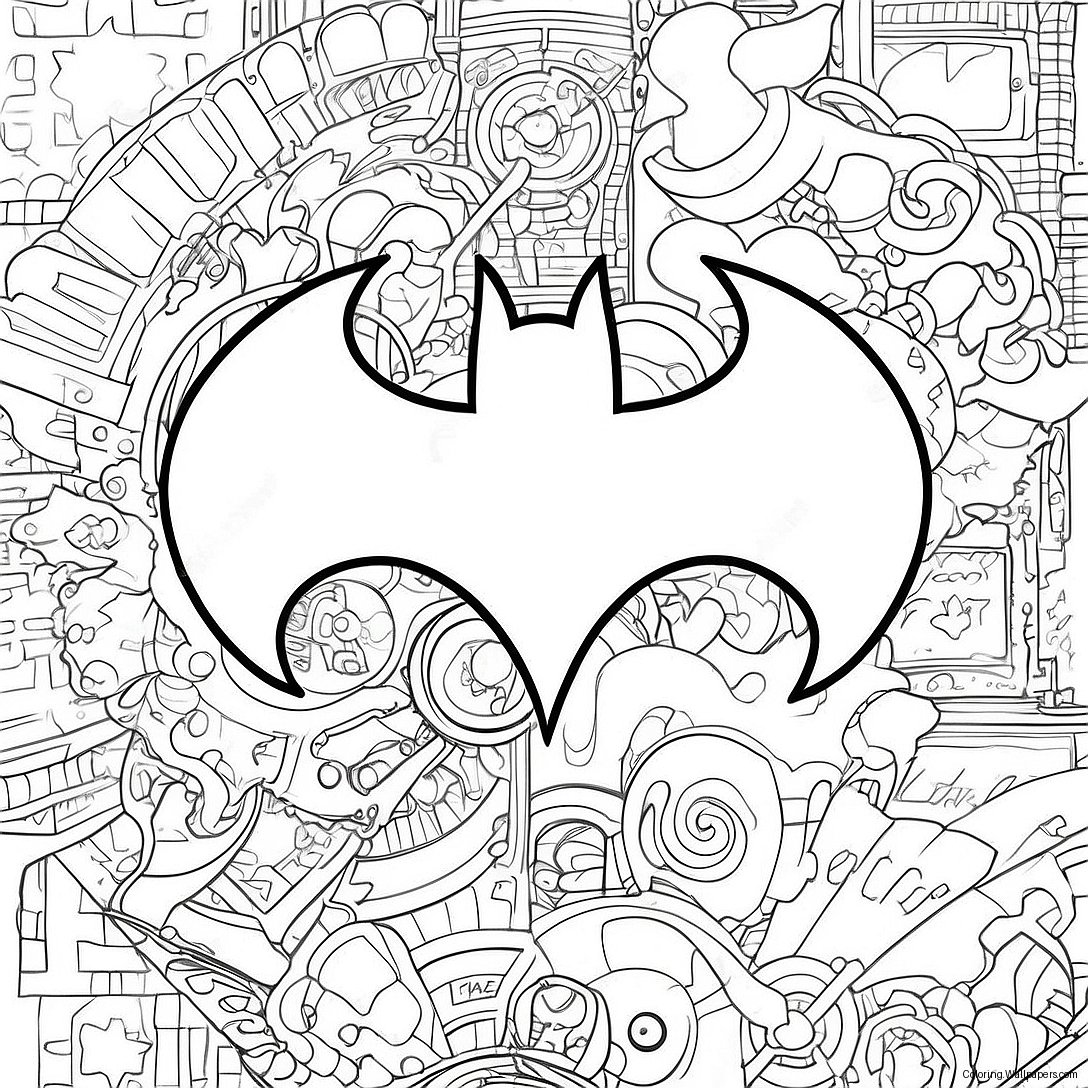 Classic Batman Logo Coloring Page 21657