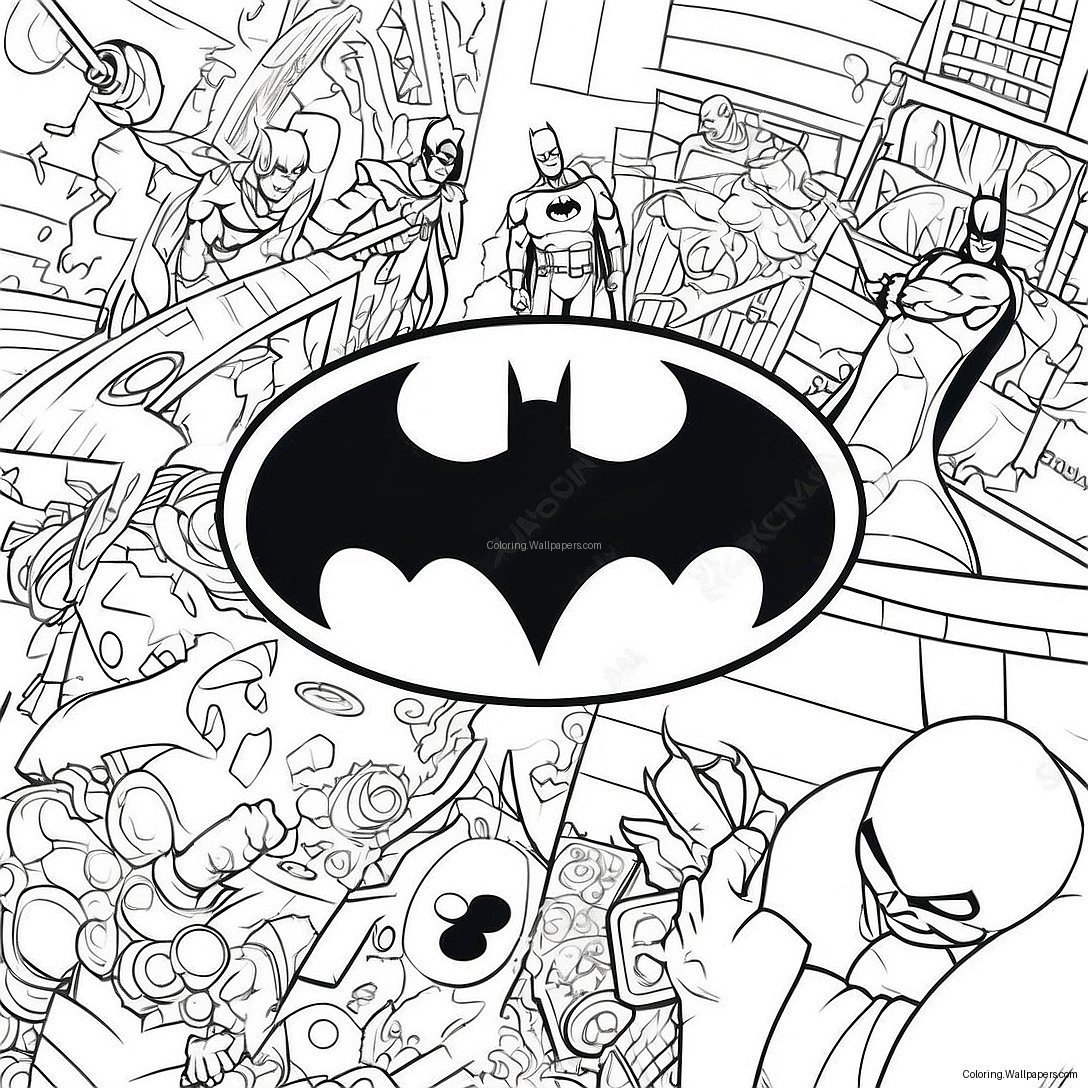 Classic Batman Logo Coloring Page 21659