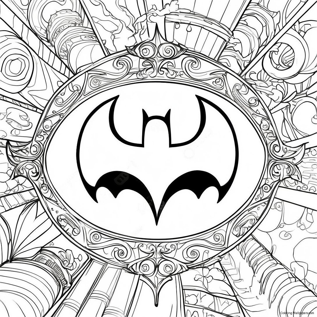 Classic Batman Logo Coloring Page 21660