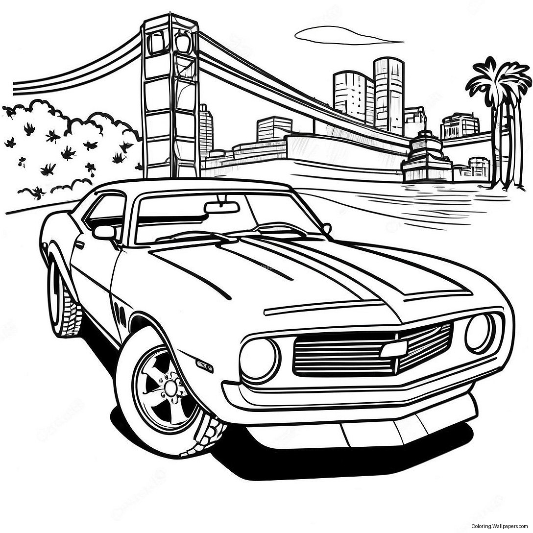 Classic Camaro Coloring Page 3861