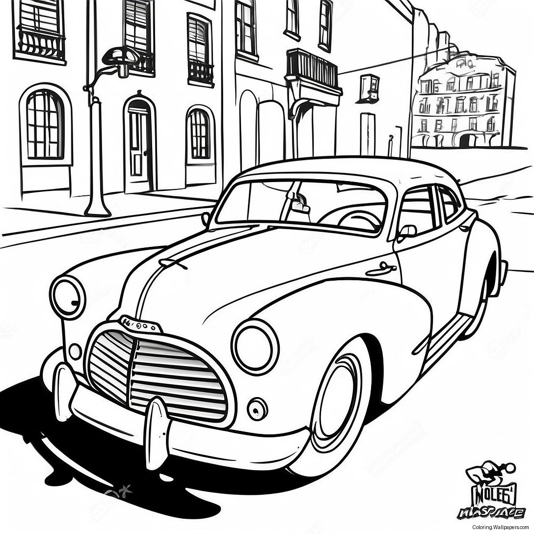 Classic Car Coloring Page 30299