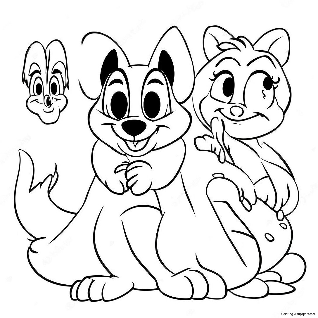 Classic Disney Characters Coloring Page 25475