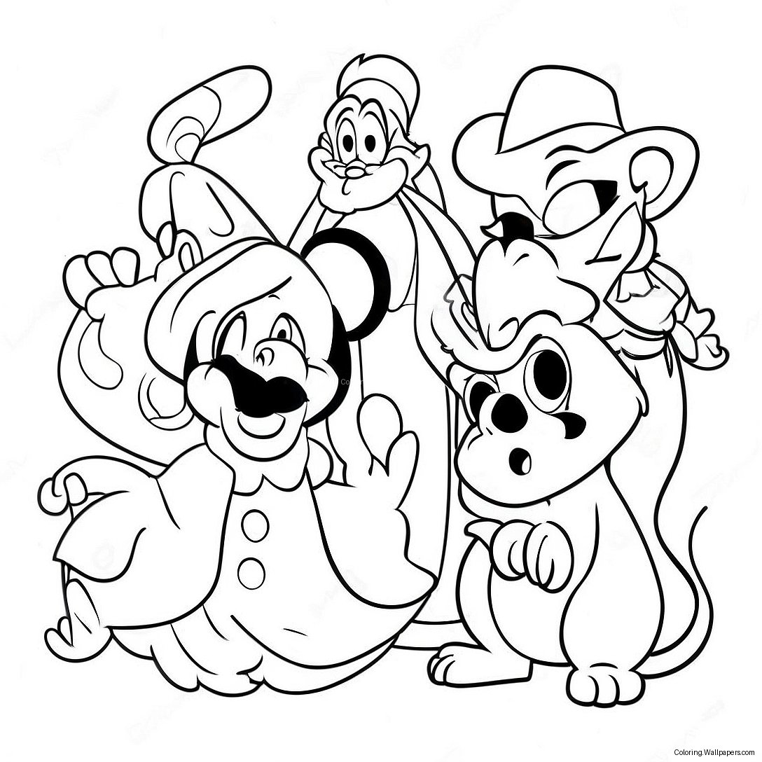 Classic Disney Characters Coloring Page 25476