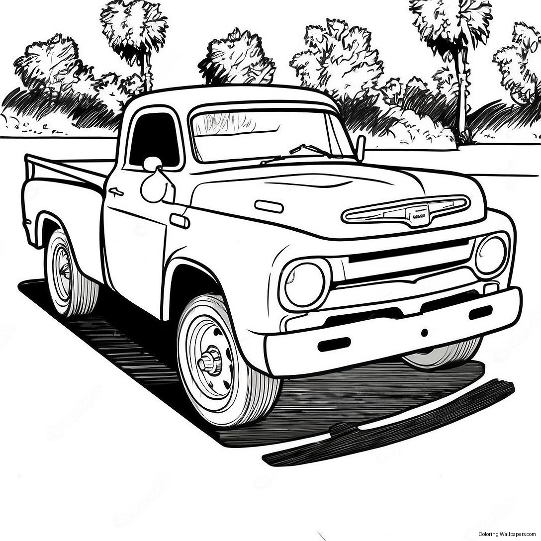 Classic Dodge Truck Coloring Page 54817