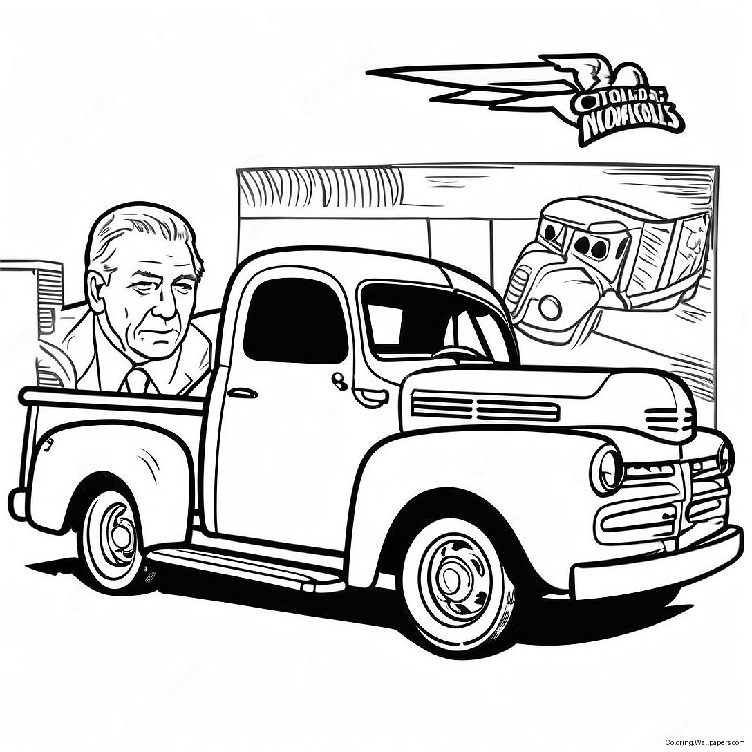 Classic Dodge Truck Coloring Page 54819