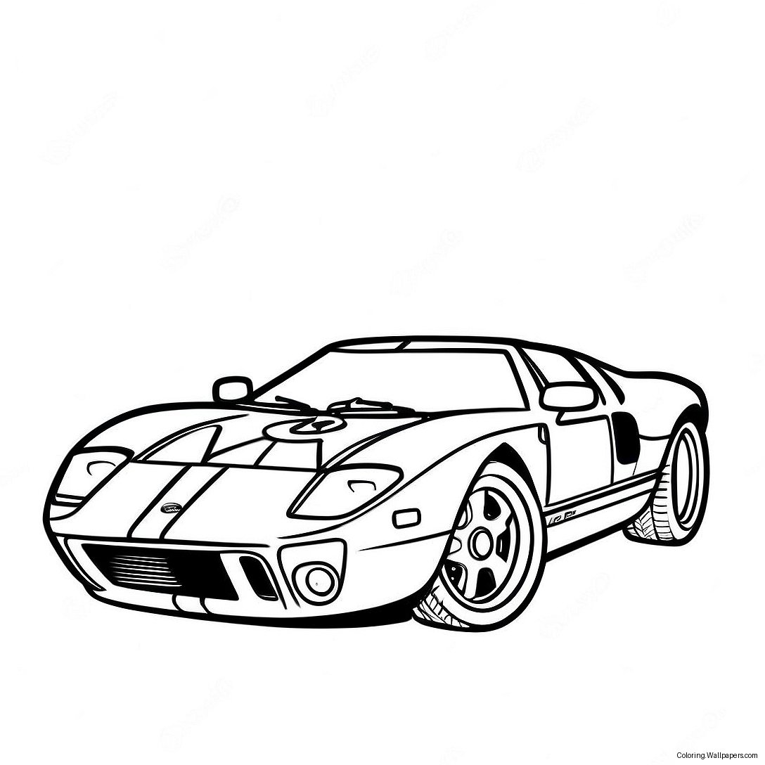 Classic Ford Gt Race Kleurplaat 50674