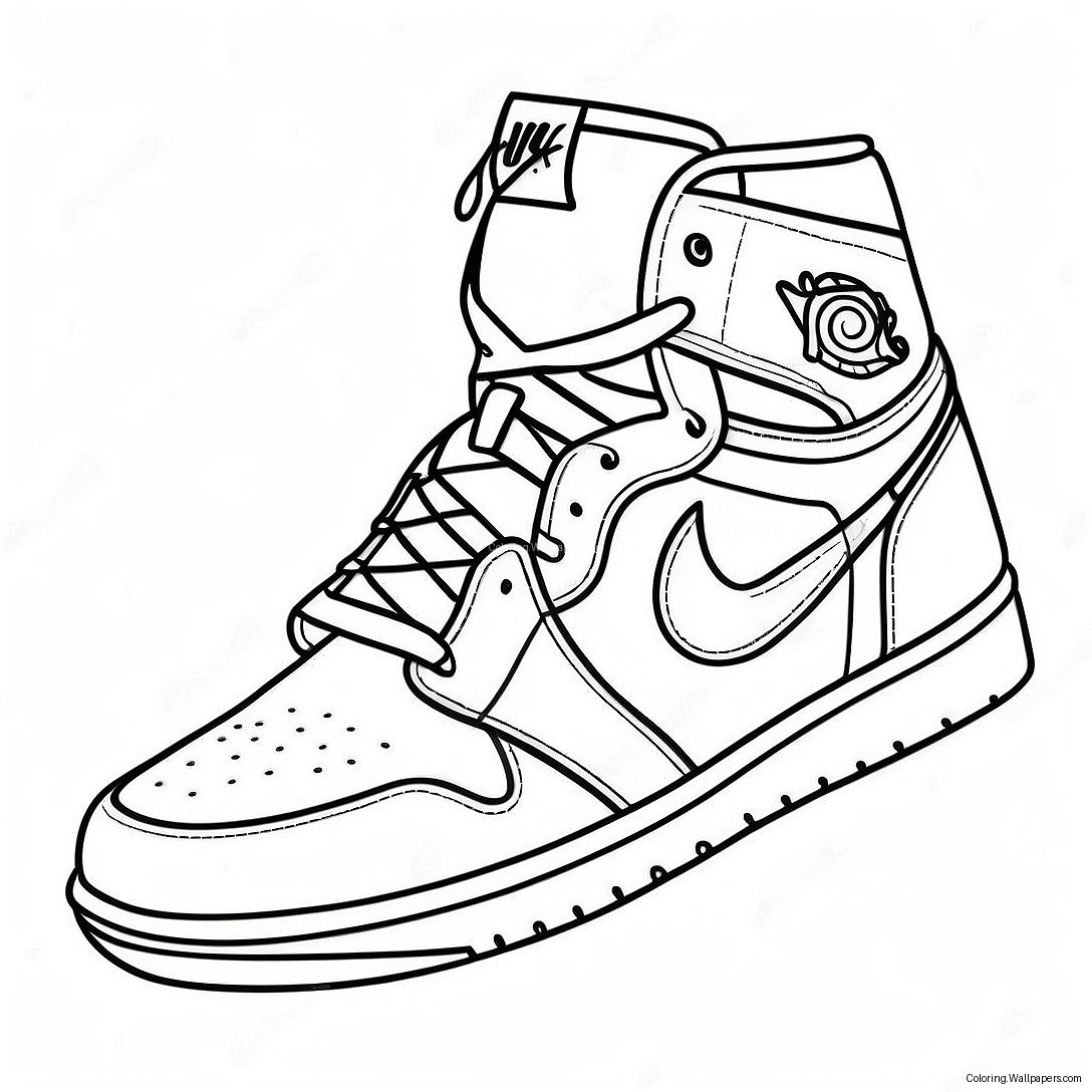 Página Para Colorir Do Jordan 1 Clássico 12121