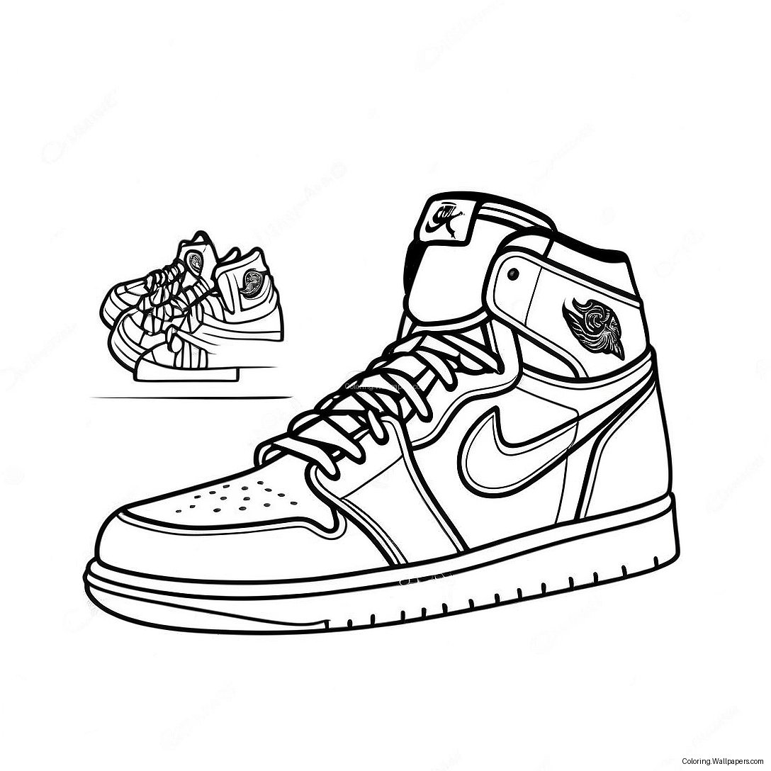 หน้าระบายสีรองเท้า Jordan 1 แบบสูงคลาสสิก 12123