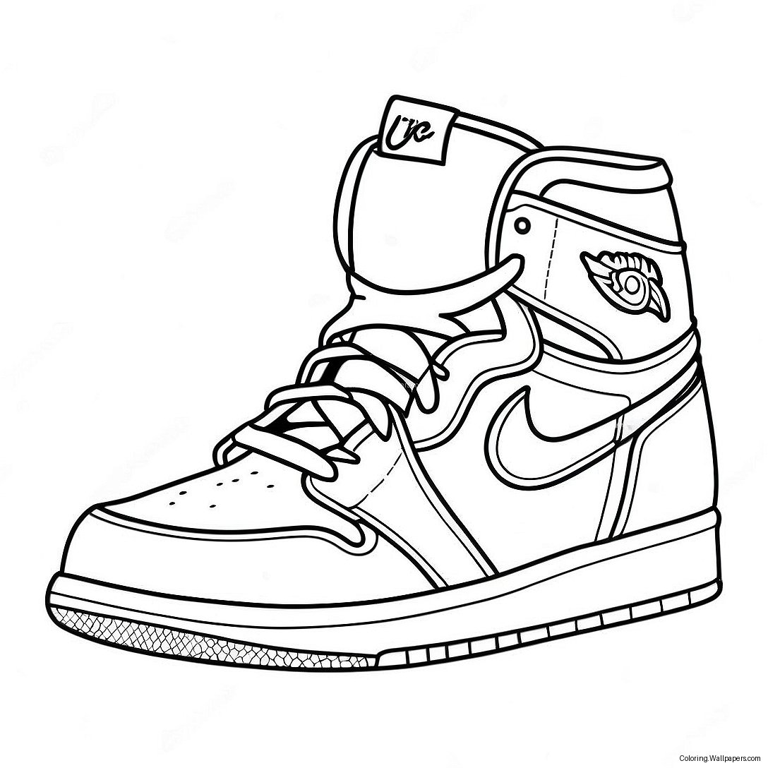 Pagina Da Colorare Delle Sneakers Jordan 1 Classiche 2364