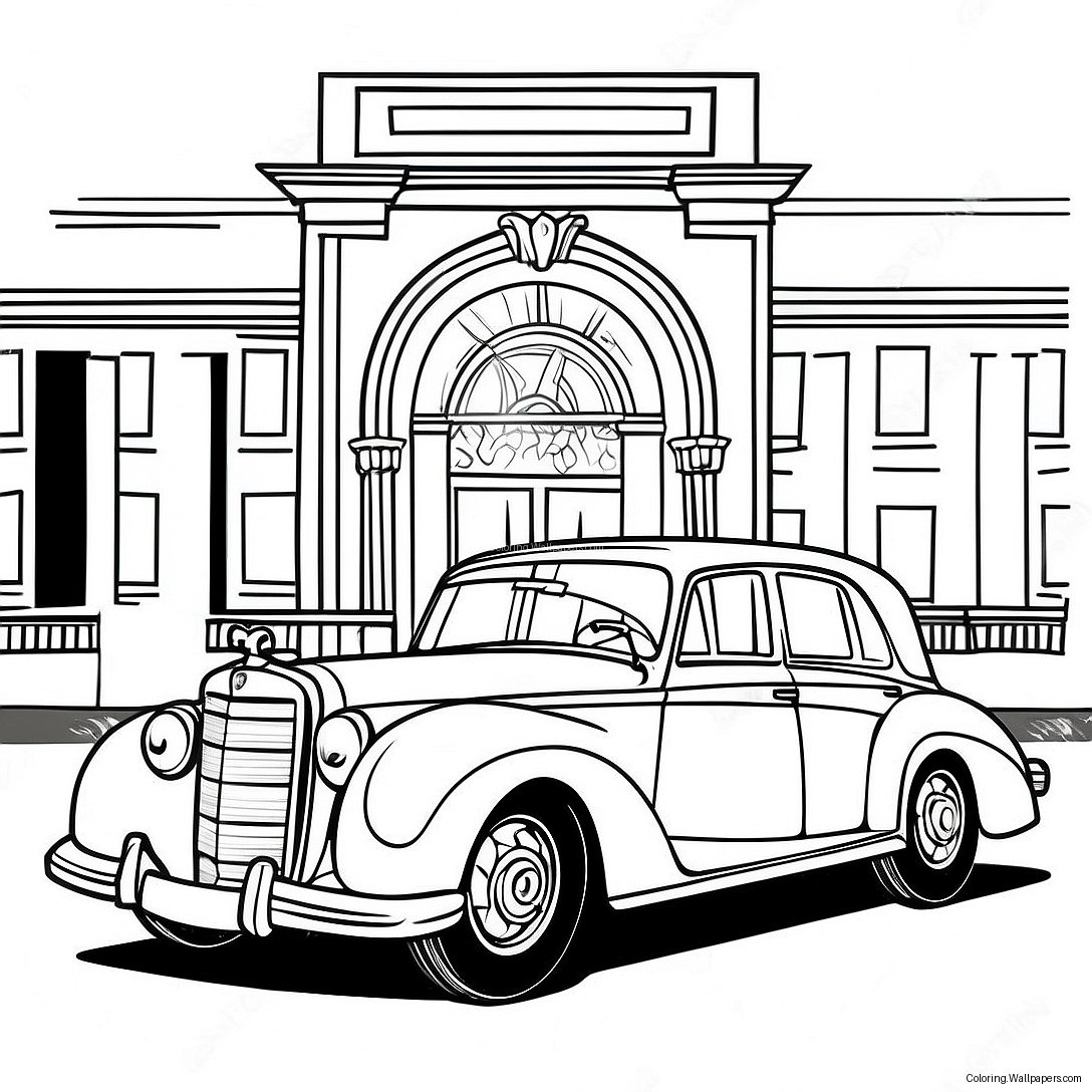 Classic Mercedes Car Coloring Page 6402