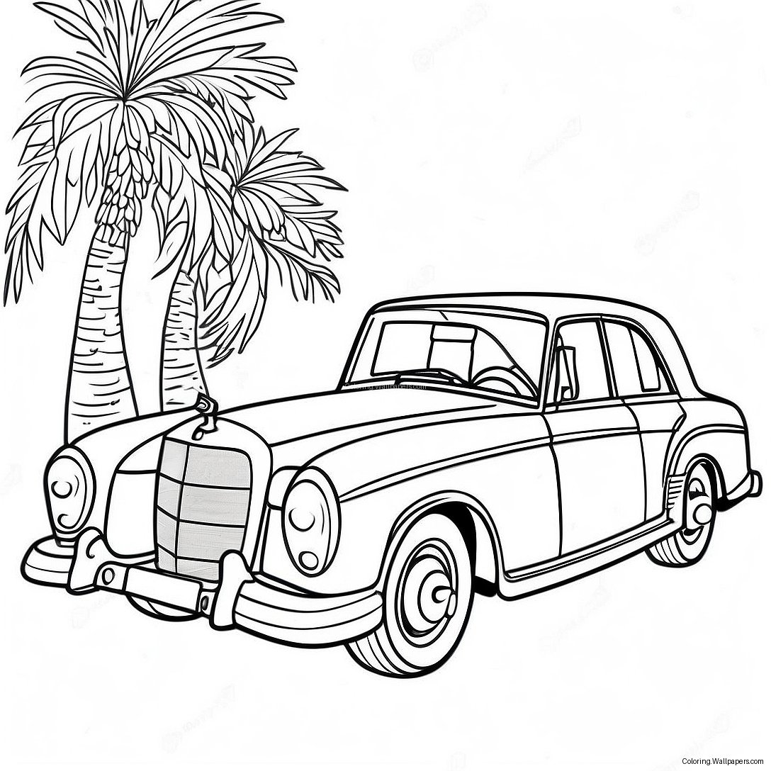 Classic Mercedes Car Coloring Page 6404