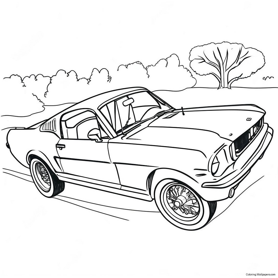 Classic Mustang Gt Coloring Page 2967