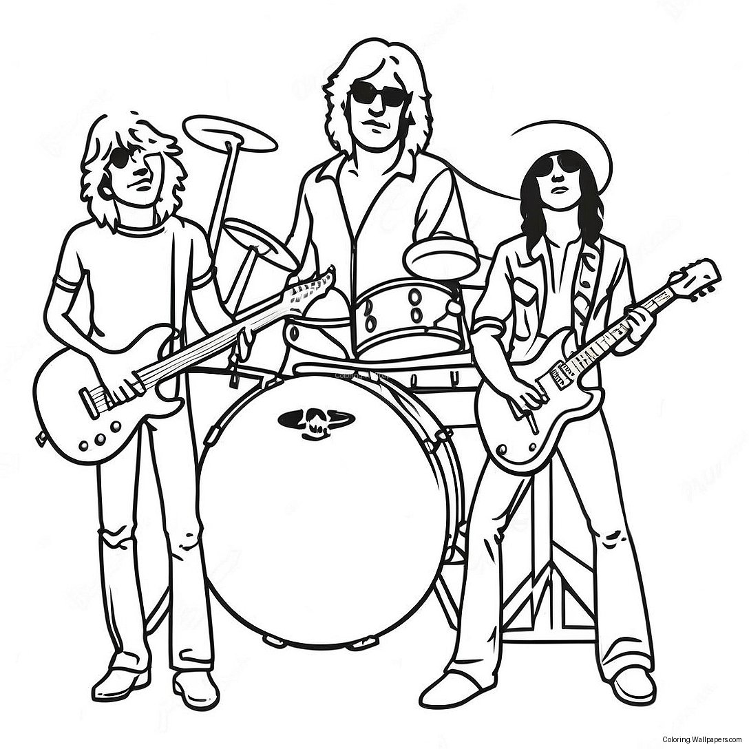 Classic Rock Band Coloring Page 42021