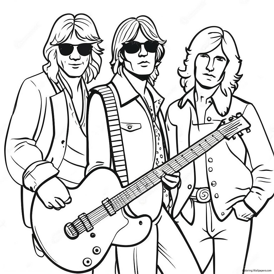 Classic Rock Band Coloring Page 42023