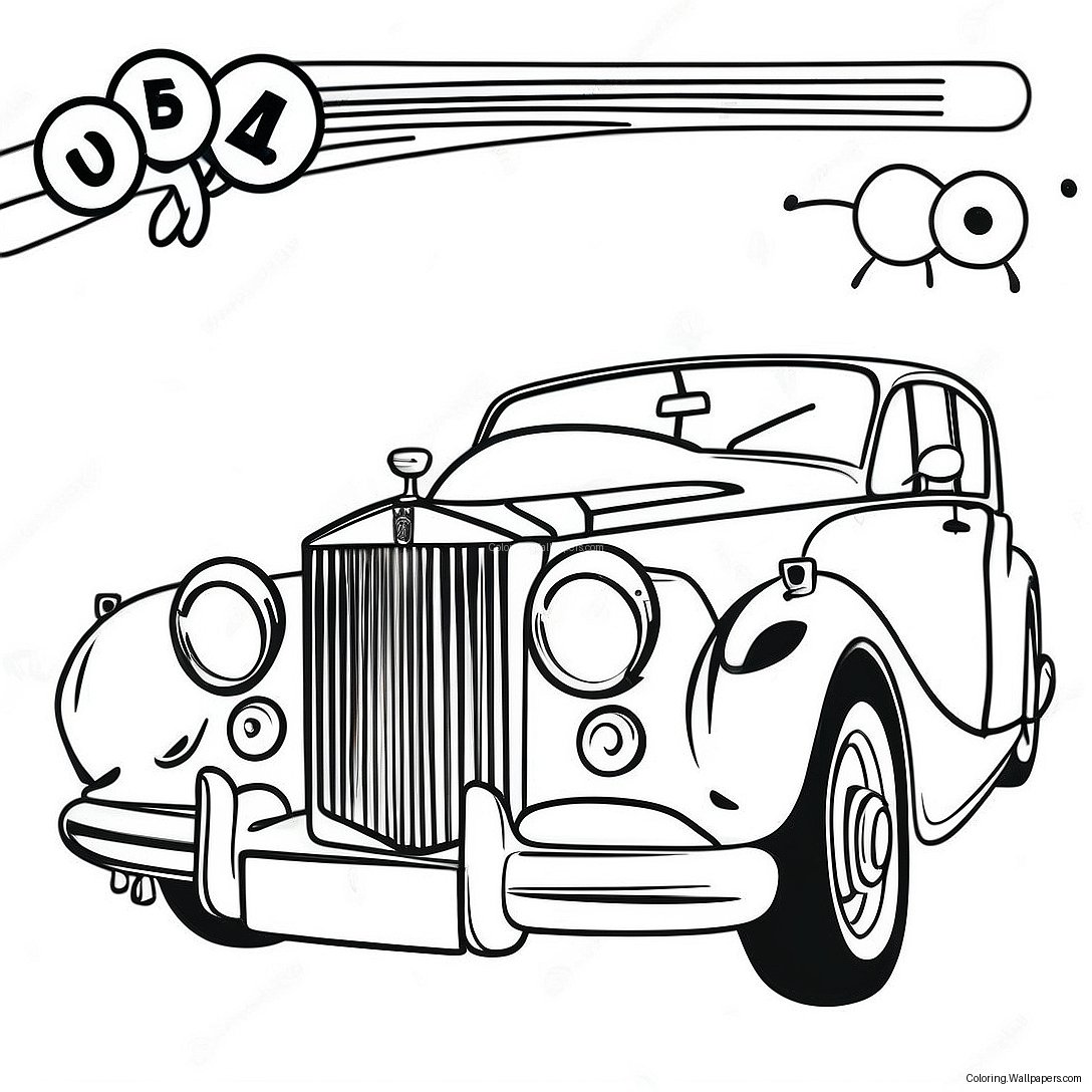 Classic Rolls Royce With Elegant Design Coloring Page 35997