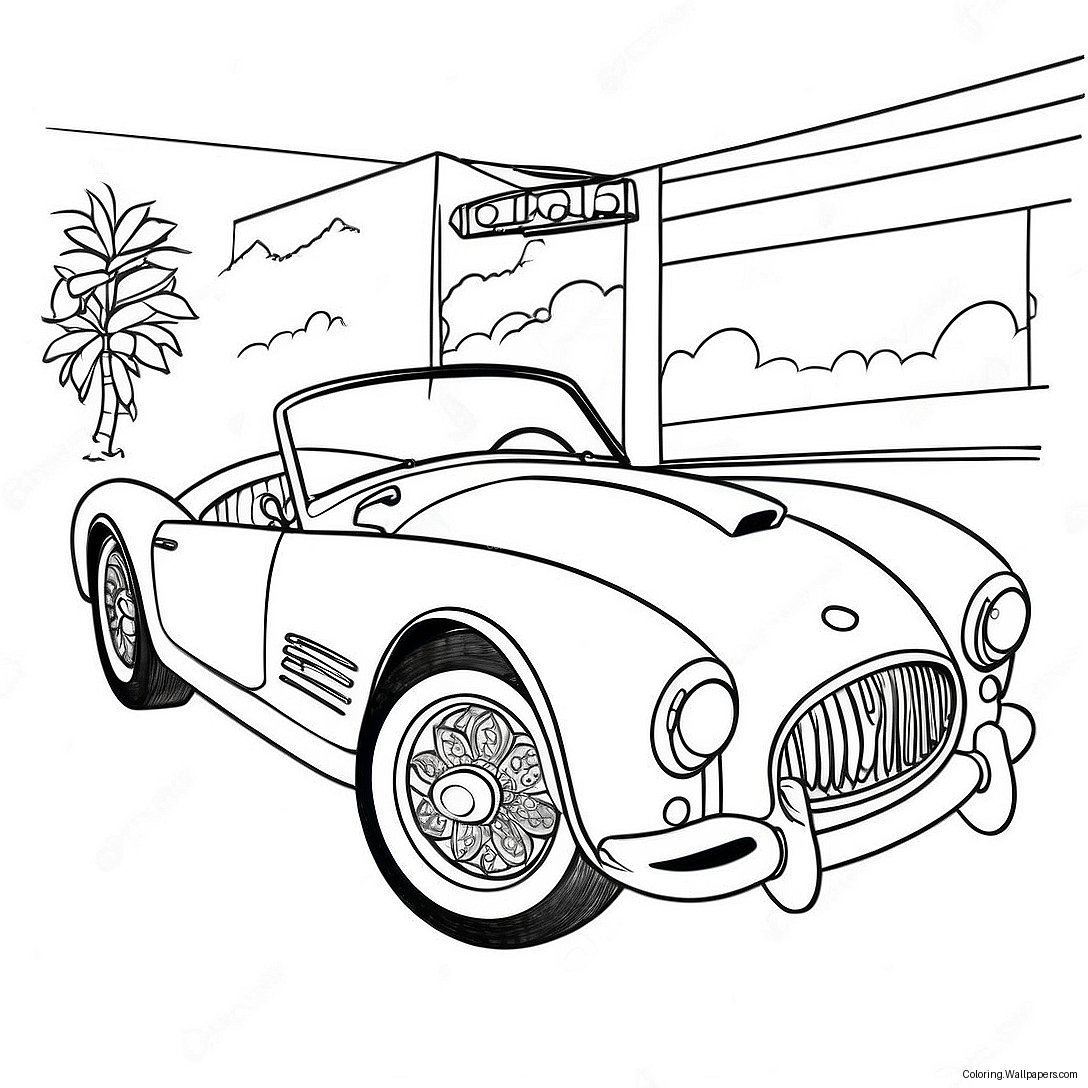 Classic Sports Car Coloring Page 52547