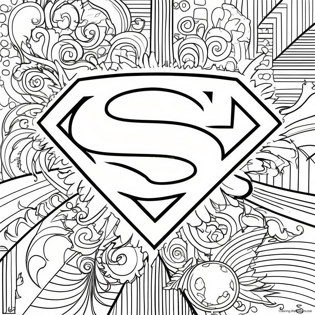 Página Para Colorir Do Logo Clássico Do Superman 53273