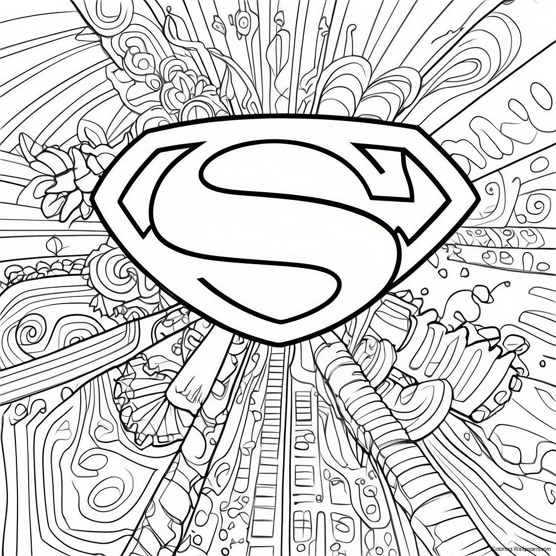 Page À Colorier Du Logo Classique De Superman 53276