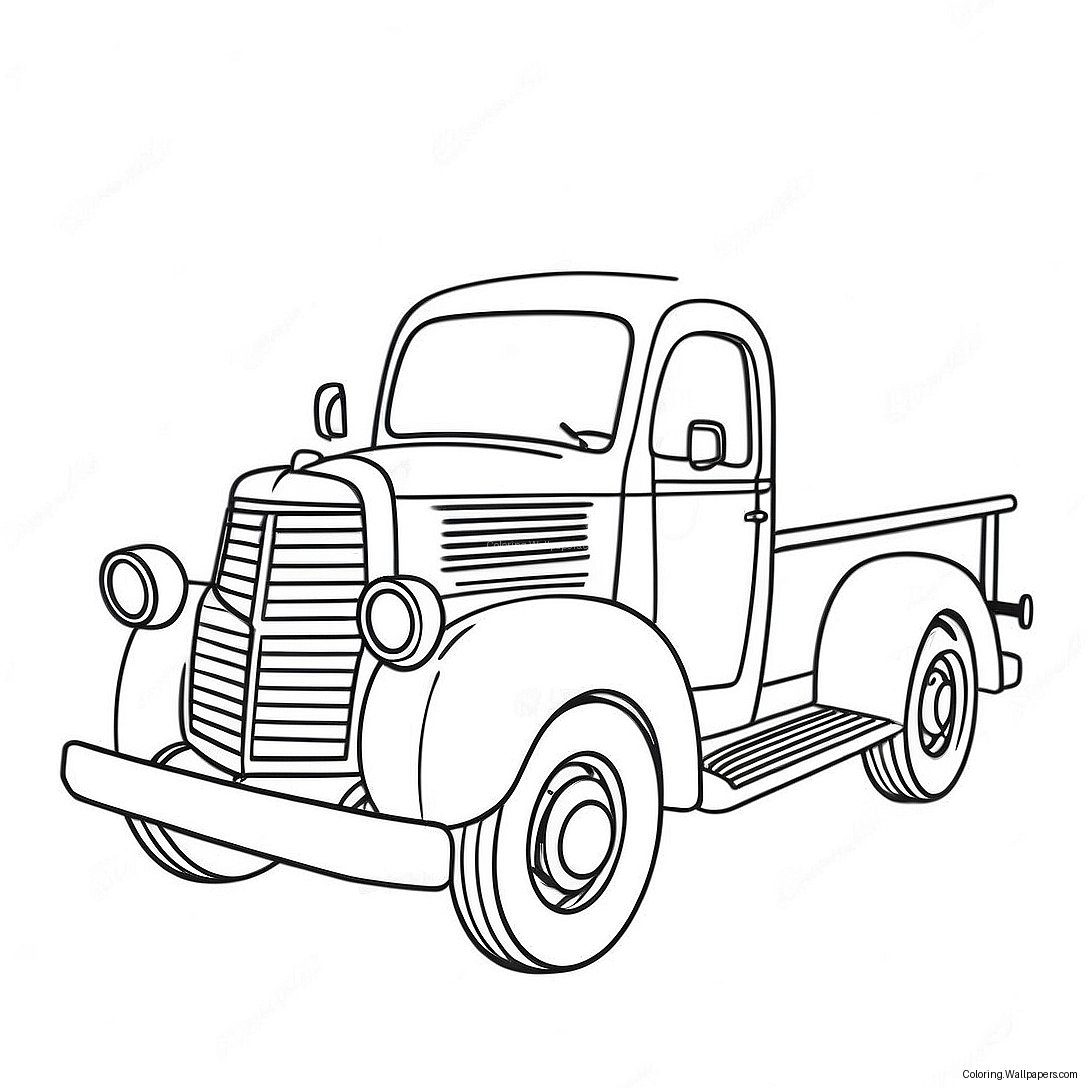 Klassischer Truck Ausmalbild 22387