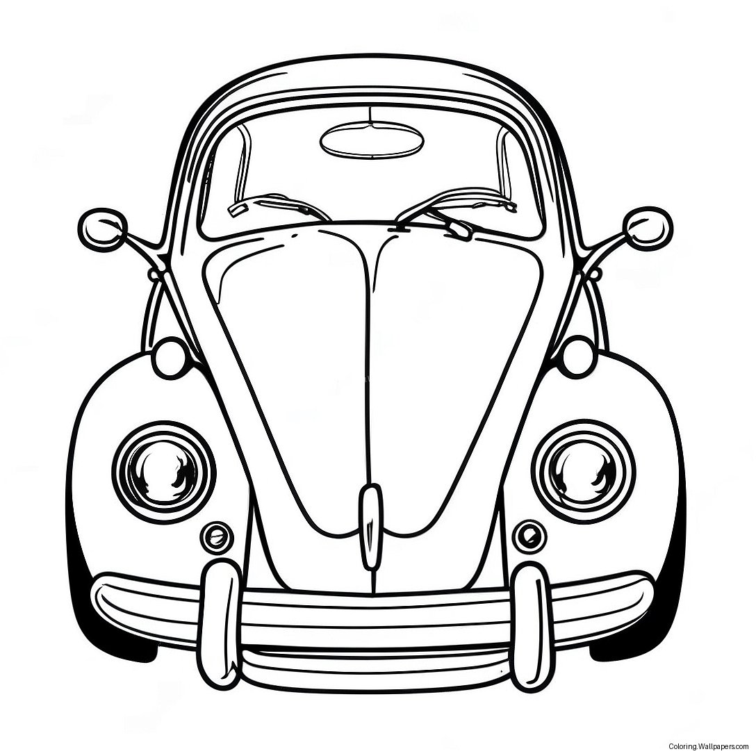 Page À Colorier De La Volkswagen Coccinelle Classique 12653