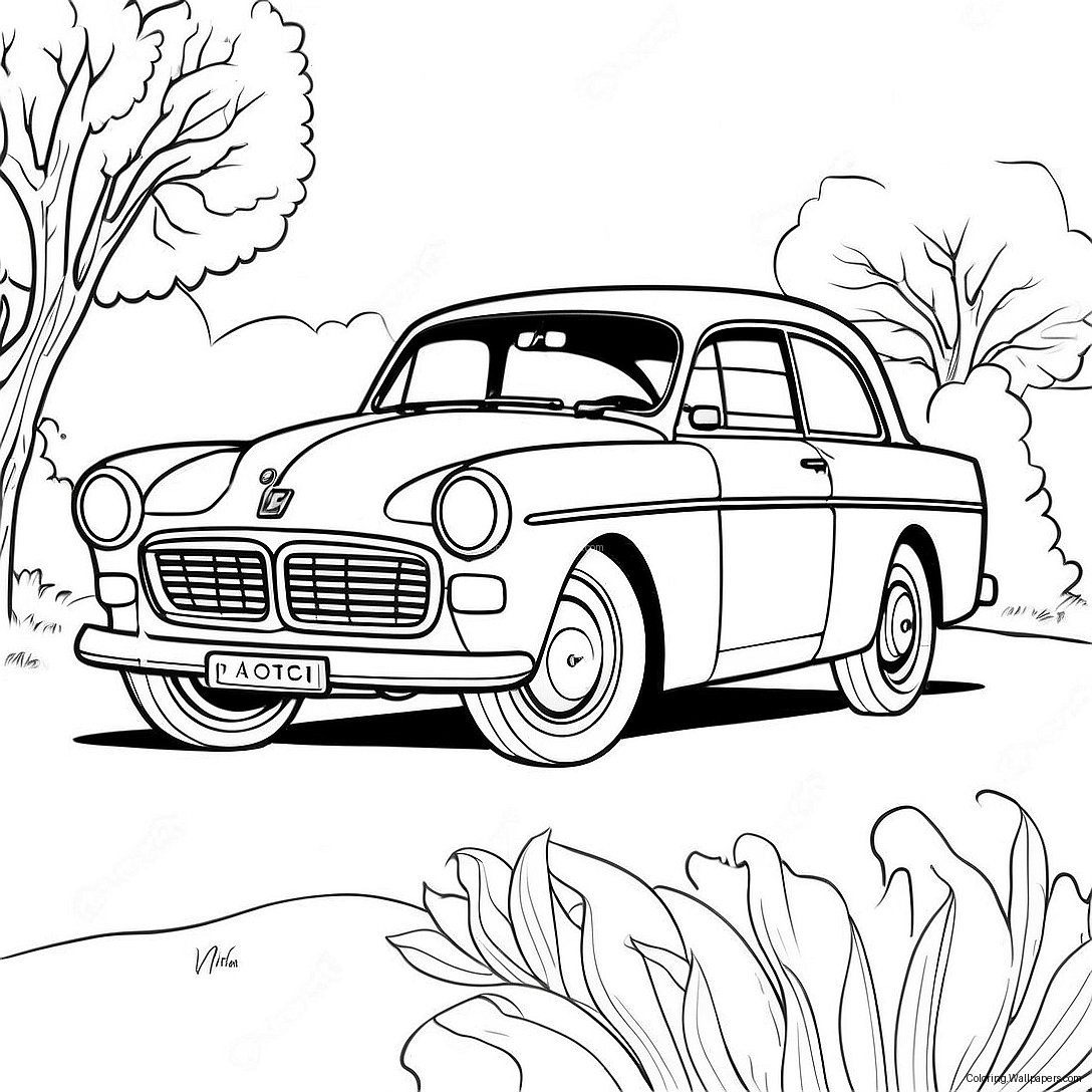 Classic Volvo Car Coloring Page 57330