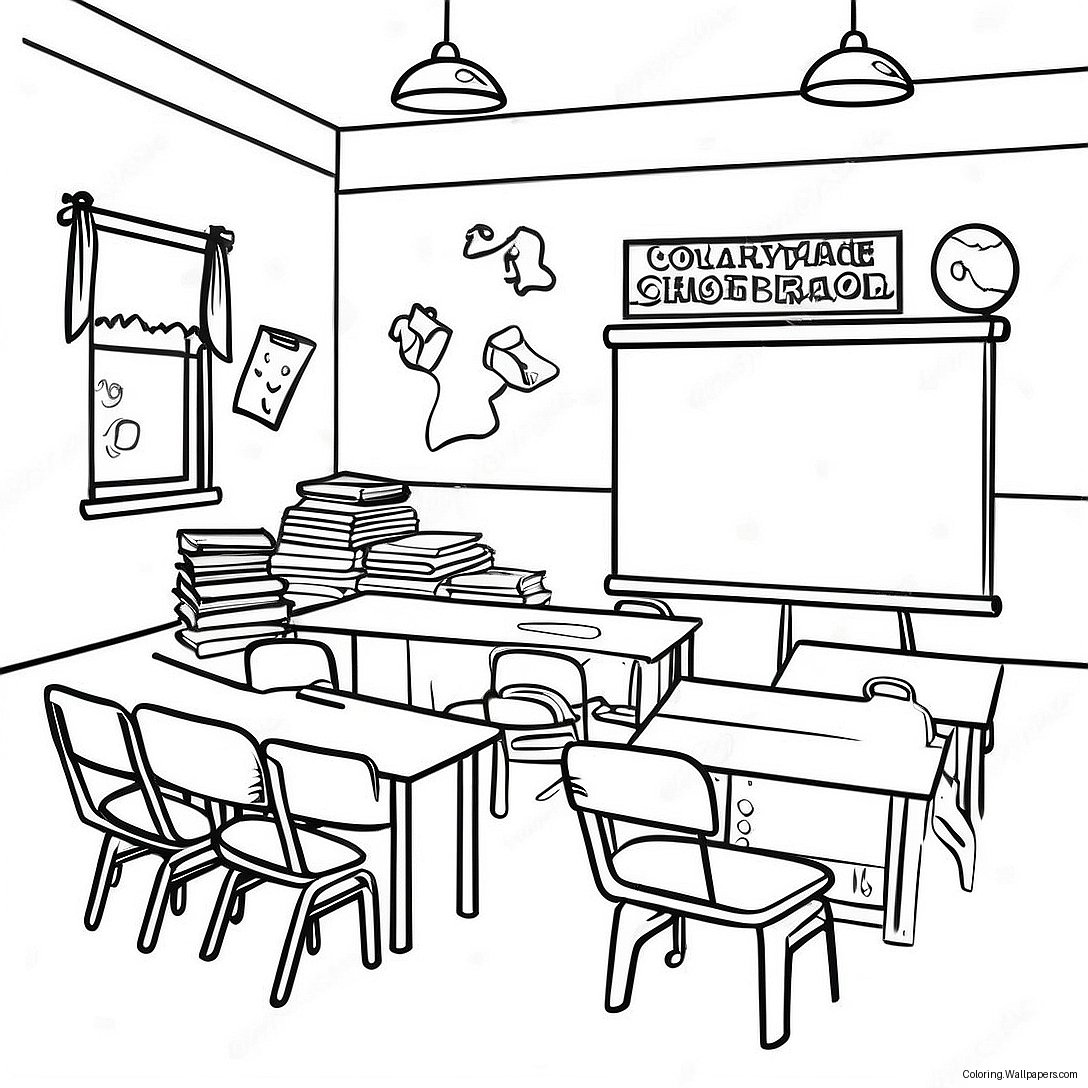 Classroom Coloring Page 48228