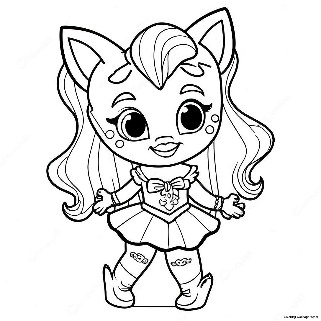 Clawdeen Wolf In Spooky Outfit Coloring Page 7121