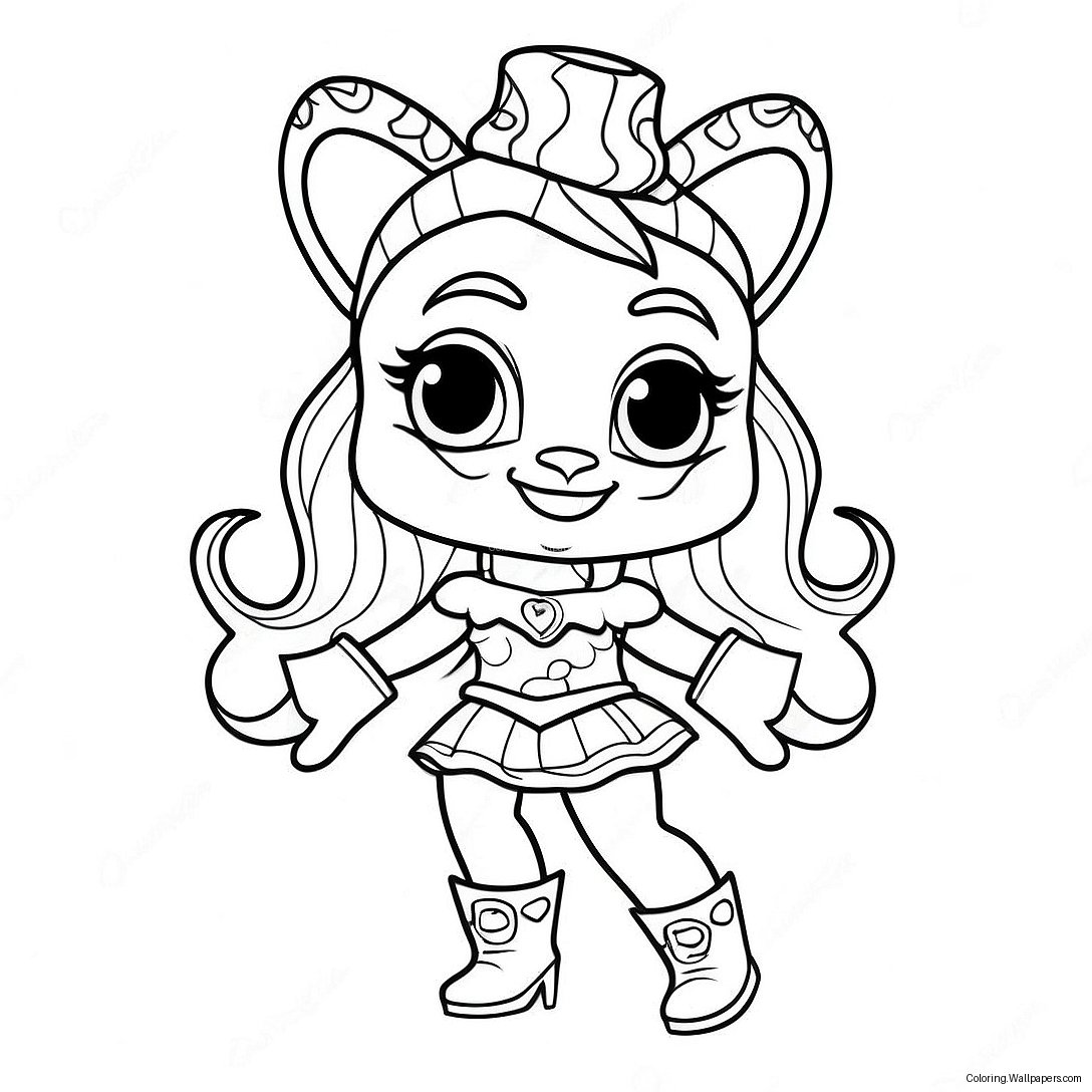 Clawdeen Wolf In Spooky Outfit Coloring Page 7123