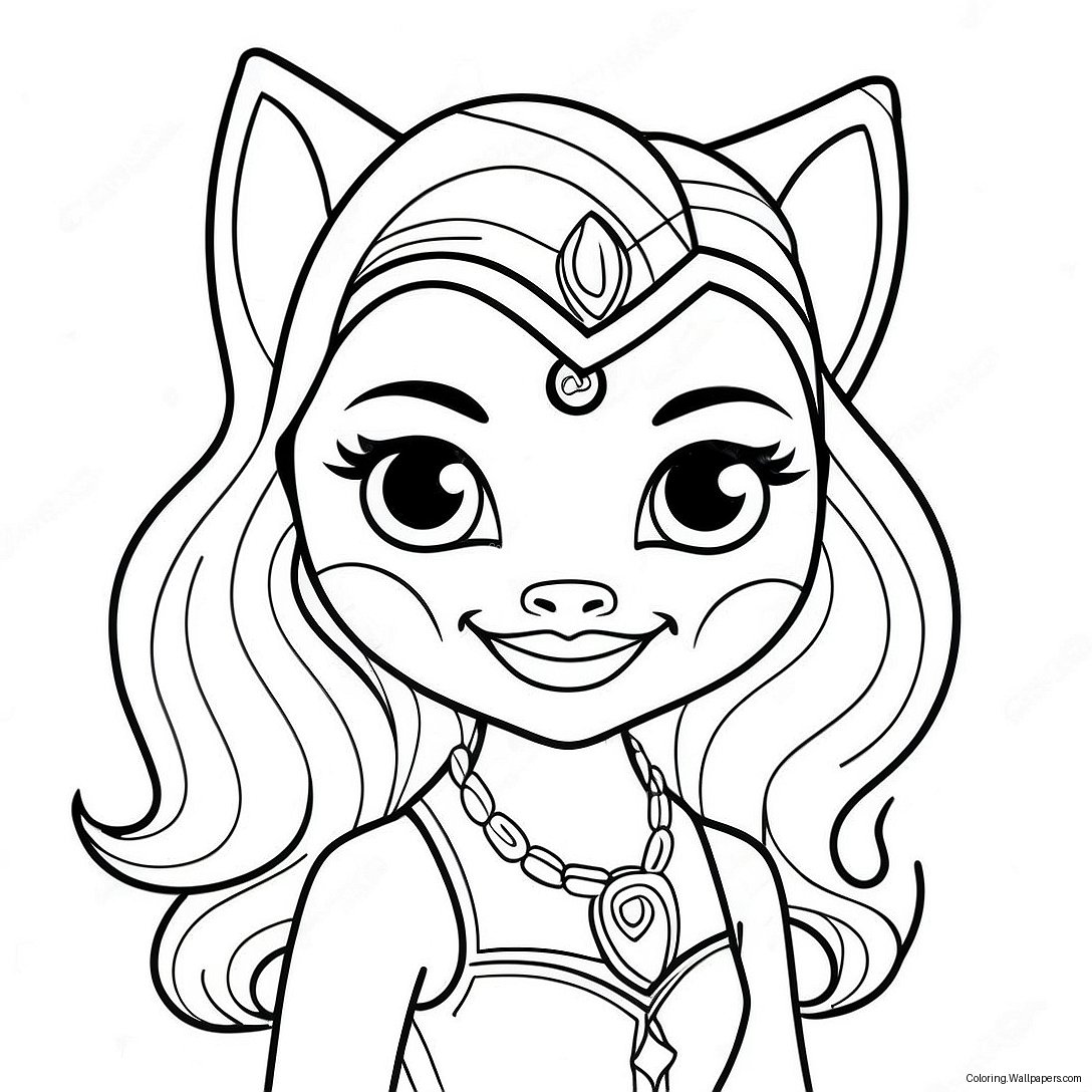 Clawdeen Wolf Monster High Coloring Page 7104