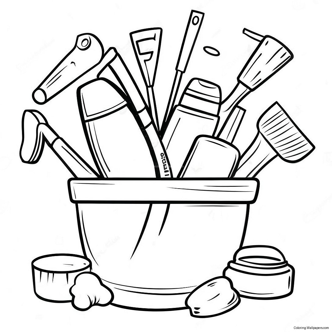 Cleaning Supplies Coloring Page 38379