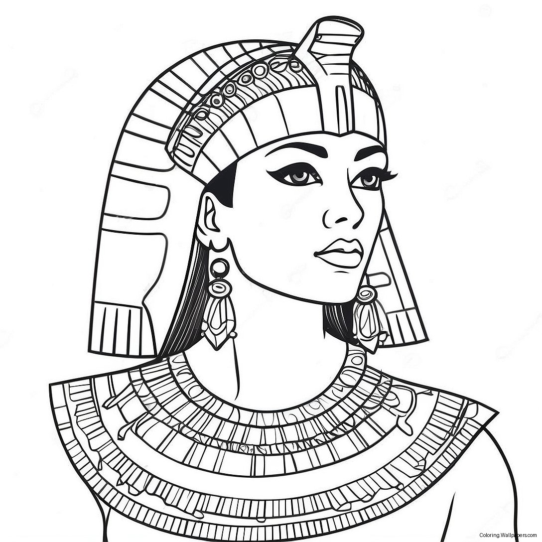 Cleopatra Royal Portrait Coloring Page 35554