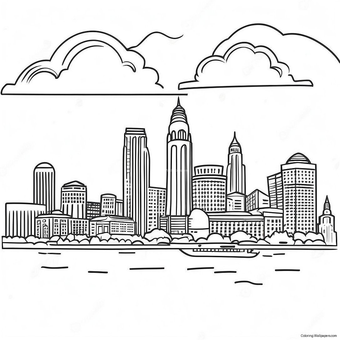 Cleveland Skyline Farvelægningsside 28767