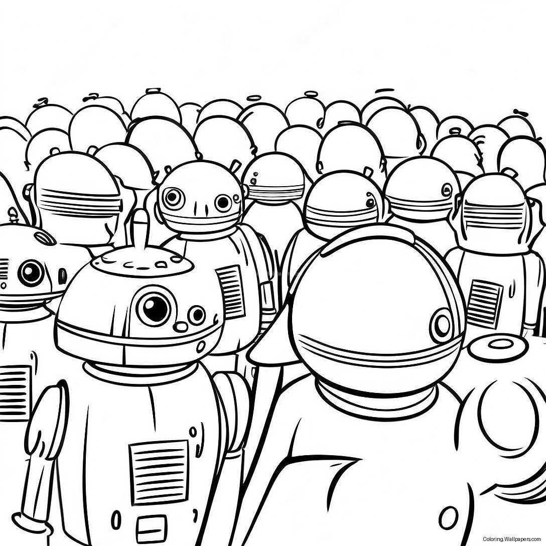 Clone Wars Droid Army Coloring Page 22582