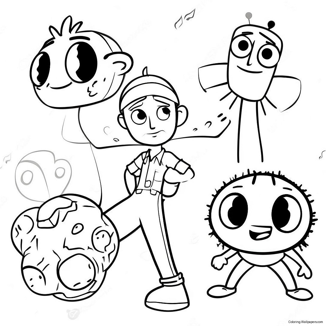 Cloudy With A Chance Of Meatballs 2 Main Characters Coloring Page 53399