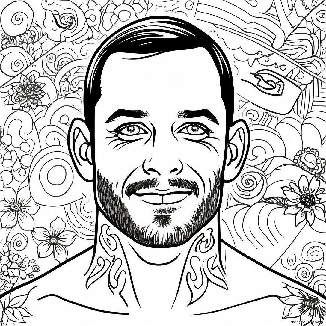 Раскраска Cm Punk 35101