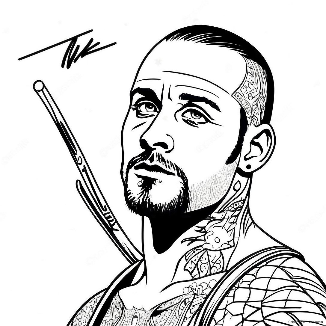 Kleurplaat Van Cm Punk 35102